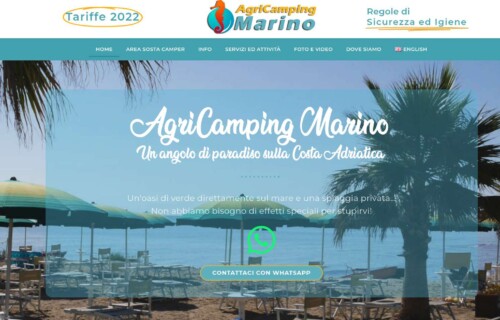 Sito web per agricamping e campeggio