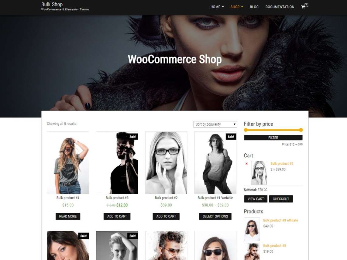 Sito web per negozio di abbigliamento
