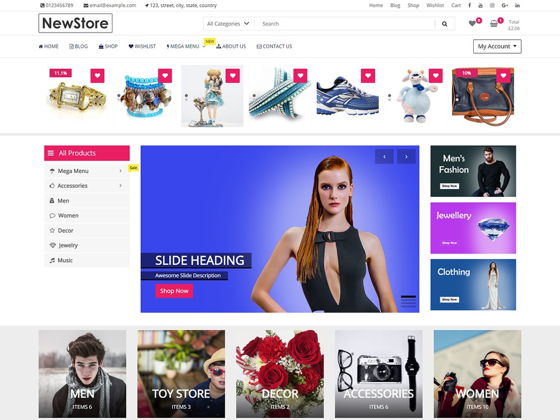 Sito web per negozio di abbigliamento