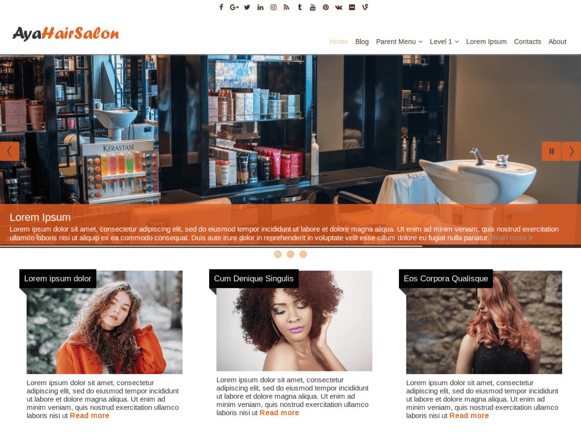 Sito web per parrucchieri e beauty center